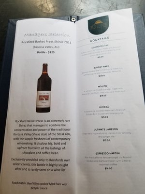 Menu photo 3 The Den Christchurch, CAN
