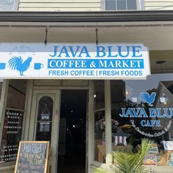 Java Blue Coffee & Food Market - Front of the store.