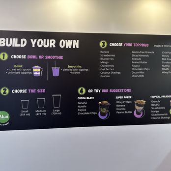 Akai Bowl - a blackboard with instructions to build your own - Juice Bars & Smoothies Near Me - Ottawa, Ontario Akai Bowl - a blackboard with instructions to build your own - Juice Bars & Smoothies Near Me - Ottawa, Ontario