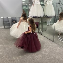 Flower girl dresses! STYLE# RK1368 in colors wine and STYLE# WG1390 in color soft white. Flower girl dresses! STYLE# RK1368 in colors wine and STYLE# WG1390 in color soft white.
