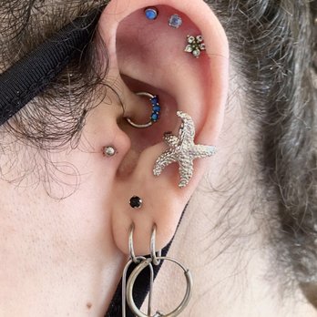 Cleopatra - helix and tragus - Piercing Near Me - Irvine, California Cleopatra - helix and tragus - Piercing Near Me - Irvine, California