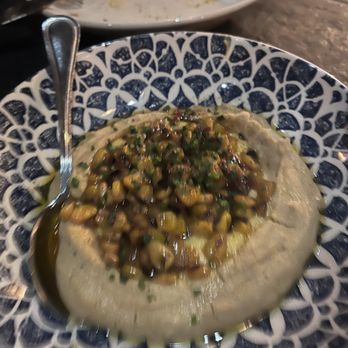 Aba - Sweet corn Hummus - Mediterranean Near Me - Austin, Texas Aba - Sweet corn Hummus - Mediterranean Near Me - Austin, Texas