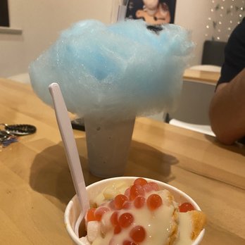 Ice & Bites Cafe - Thai Tea Sno & Taro Tea with cotton candy - Shaved Ice Near Me - Orlando, Florida Ice & Bites Cafe - Thai Tea Sno & Taro Tea with cotton candy - Shaved Ice Near Me - Orlando, Florida