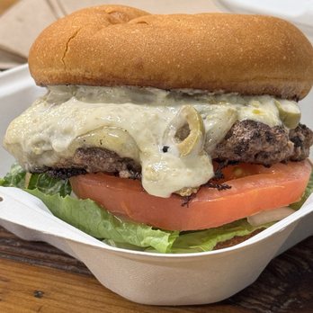 Papa Chops Eatery - Olive You Burger w/ Fries - Gluten-Free Near Me - Grand Rapids, Michigan