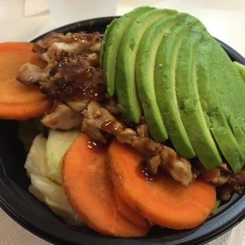 WaBa Grill - Chicken vegetable bowl with avocado - Asian Fusion Near Me - Pasadena, California