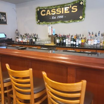 Cassie's Pizzeria - a bar with chairs - Pizza Near Me - Englewood, New Jersey