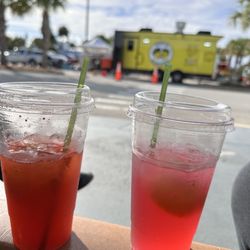 Pucker Up Old Skool Lemonade - Dragon fruit lemonade and strawberry lemonade