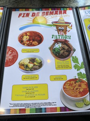 Menu photo 7 El Patron Taqueria Murfreesboro, TN Menu photo 7 El Patron Taqueria Murfreesboro, TN