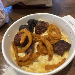 Arby's - Steak bowl might be good but absolutely not worth $10!!!! 4.5 chunks of meat and a 1/4 filled bowl of Mac n cheeee! How disappointing