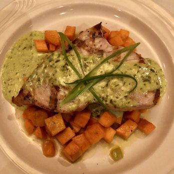 Bella's On Fort Couch - Swordfish over sweet potatoes with a basil cream sauce. - Italian Near Me - Pittsburgh, Pennsylvania