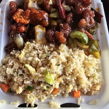 Panda Express - Blazing Bourbon Chicken x 2 with fried rice ($9.80) - Chinese Near Me - Tampa, Florida Panda Express - Blazing Bourbon Chicken x 2 with fried rice ($9.80) - Chinese Near Me - Tampa, Florida