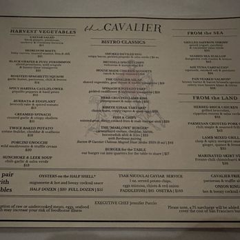 The Cavalier - New American Near Me - San Francisco, California