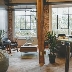 We provide a variety of styles like this Mid century modern interior living and work space. Inquire within!