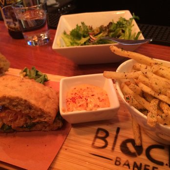 Block Kitchen + Bar - Salmon with arugula burger - Sandwiches Near Me - Banff, Alberta