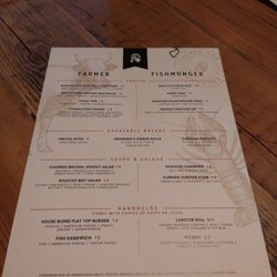 Farmer And The Fishmonger - Menu Side B