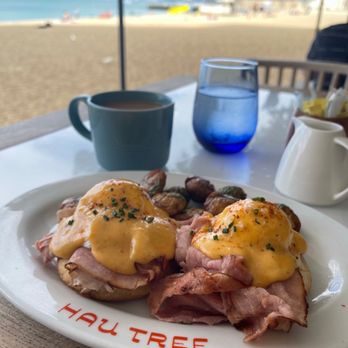 Hau Tree - My eggs Benedict with not so good hollandaise sauce... - Seafood Near Me - Honolulu, Hawaii Hau Tree - My eggs Benedict with not so good hollandaise sauce... - Seafood Near Me - Honolulu, Hawaii