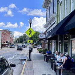Gail and Grace - Salem Street in downtown Apex is walkable and fun. Something for everyone. I love Apex, NC - the Peak of Good Living.