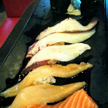 Hoshi Sushi - Wet, oily, sloppy presentation. - Sushi Bars Near Me - Fullerton, California Hoshi Sushi - Wet, oily, sloppy presentation. - Sushi Bars Near Me - Fullerton, California