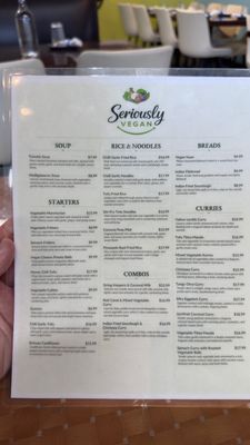 Menu photo 2 Seriously Vegan Austin, TX Menu photo 2 Seriously Vegan Austin, TX