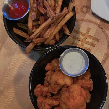 Ranch Camp - Buffalo Cauliflower and side of fries - Mexican Near Me - Stowe, Vermont Ranch Camp - Buffalo Cauliflower and side of fries - Mexican Near Me - Stowe, Vermont