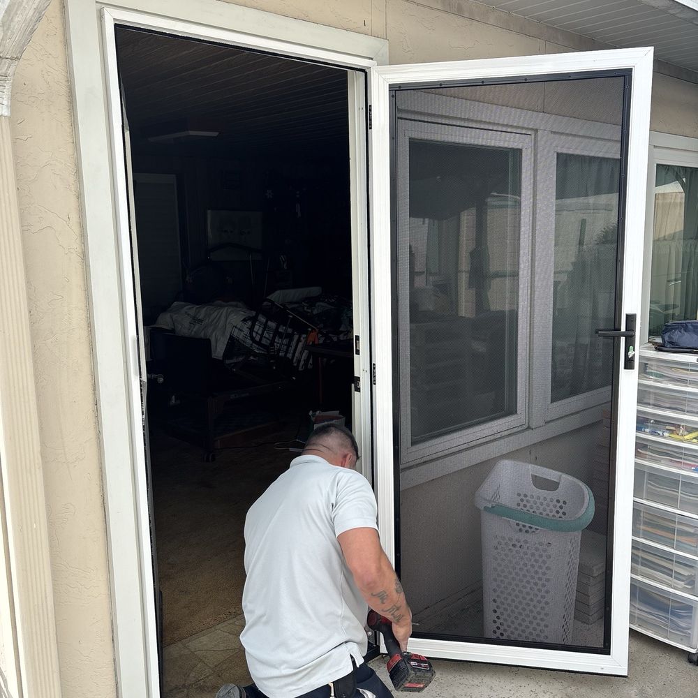 Adjusting fit of new screen door Adjusting fit of new screen door