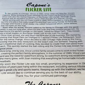 Capone's Flicker Lite - Pizza Near Me - Hollywood, Florida Capone's Flicker Lite - Pizza Near Me - Hollywood, Florida