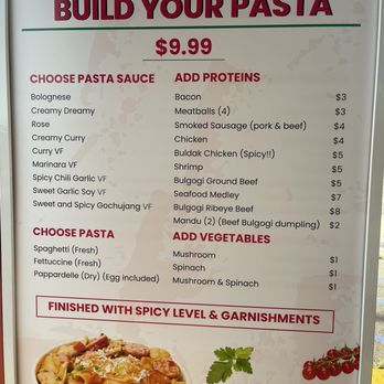 Wow Spaghetti - Build your own pasta menu - Fast Food Near Me - Westminster, California