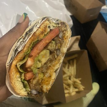 The Happy Belly Cafe - Black Bean Burger - Cafes Near Me - Clifton, New Jersey