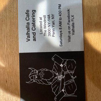 Valhalla Cafe and Catering - Business card - Caterers Near Me - Penn Yan, New York