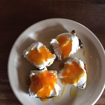 Gjelina - Toast with goat cheese and yoghurt labneh and apricot jam. Super good. - New American Near Me - Venice, California