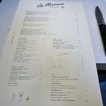 La Mercerie - Menu - French Near Me - New York, New York La Mercerie - Menu - French Near Me - New York, New York