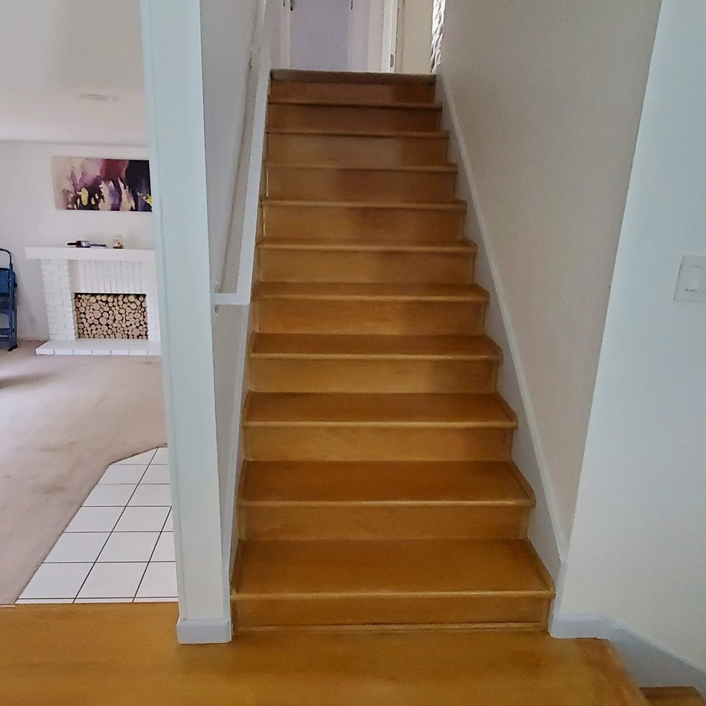 VM Flooring - Before - main staircase - Flooring Near Me - Santa Clara, California