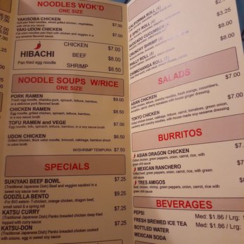 Senor Yoshi - the menu for the restaurant - Asian Fusion Near Me - Phoenix, Arizona