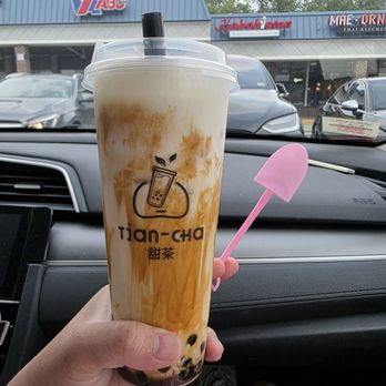 Tian Cha - Annandale - Brown sugar latte add cheese foam on top - Bubble Tea Near Me - Annandale, Virginia Tian Cha - Annandale - Brown sugar latte add cheese foam on top - Bubble Tea Near Me - Annandale, Virginia