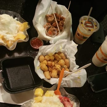Boba Tea House - Tater tots + OG shaved ice with Boba and pudding + OG shaved ice with mango and strawberries + popcorn chicken - Coffee & Tea Near Me - Riverside, California Boba Tea House - Tater tots + OG shaved ice with Boba and pudding + OG shaved ice with mango and strawberries + popcorn chicken - Coffee & Tea Near Me - Riverside, California