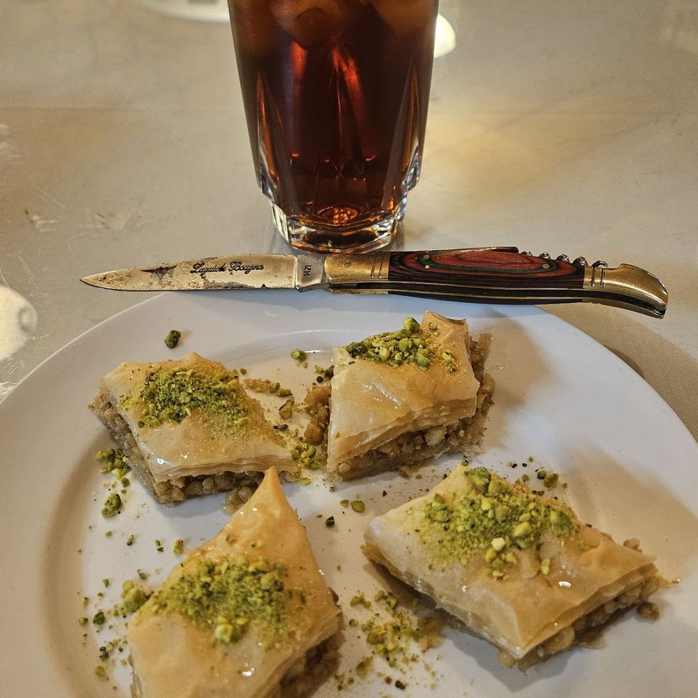 Marouch Restaurant - Baklava here is a delight using a generous amount of crushed, fresh walnuts - Armenian Near Me - Los Angeles, California