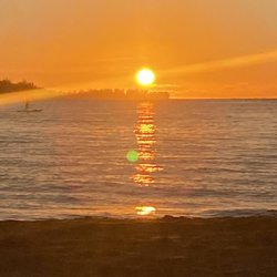 Hanalei Bay Beach - The sunset