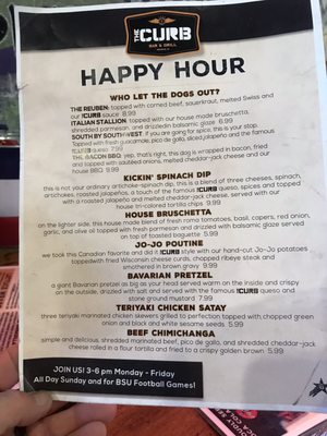 Menu photo 2 The Curb Bar and Grill Meridian, ID Menu photo 2 The Curb Bar and Grill Meridian, ID
