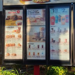 McDonald's - Drive thru menu