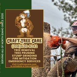 Craft Tree Care - All of our employees are full time, year round workers. Give us a call to schedule a free estimate today!