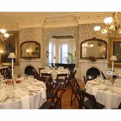 John Harris-Simon Cameron Mansion - Victorian parlor set for formal dinner party by local caterer.