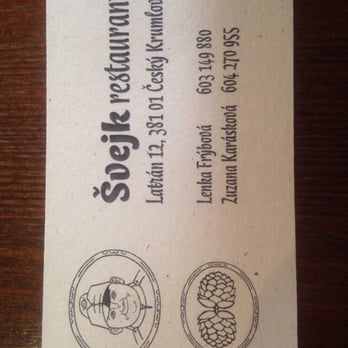 Švejk - Business card - Czech Near Me - Český Krumlov, JC Švejk - Business card - Czech Near Me - Český Krumlov, JC