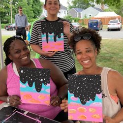 Pop up Art School - Painting program at Brockton public library.