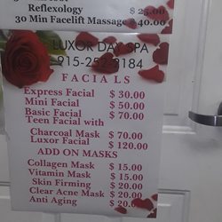 Luxor Massage and Day Spa - Prices are affordable and after a month without anything us women and men need it..they have specials this month as I was told..half price