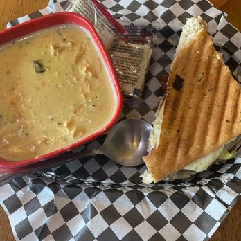 Latte Cafe Columbus - Turkey panini, poblano chicken soup - Cafes Near Me - Columbus, Texas
