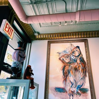 Pink Owl Cafe - the bar is owl themed. - Coffee & Tea Near Me - Berwyn, Illinois Pink Owl Cafe - the bar is owl themed. - Coffee & Tea Near Me - Berwyn, Illinois