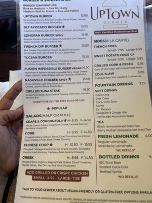 Menu photo 6 Uptown Burger Tucson, AZ Menu photo 6 Uptown Burger Tucson, AZ