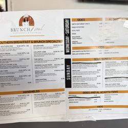 Brunch & Soul - Menu