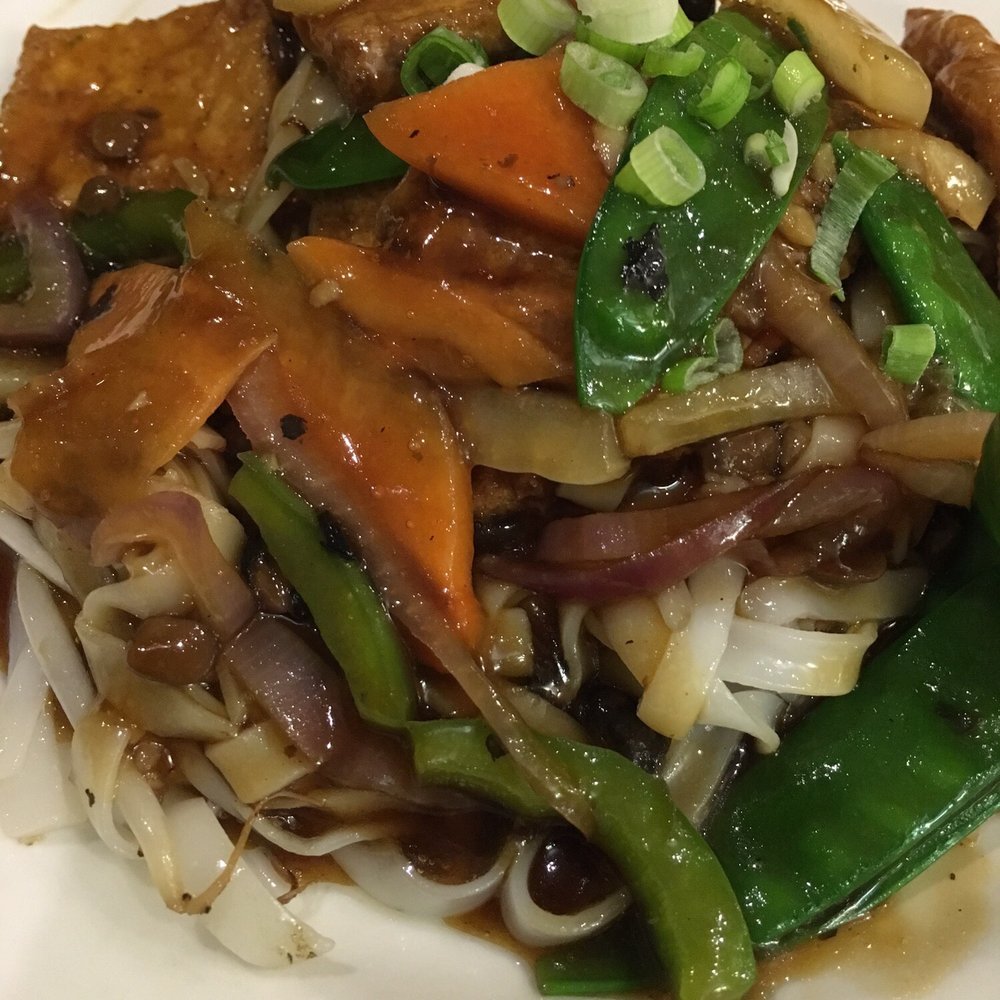 Umami - Lunch special tofu in black bean sauce with flat rice noodles - Japanese Near Me - Manchester, XGM Umami - Lunch special tofu in black bean sauce with flat rice noodles - Japanese Near Me - Manchester, XGM
