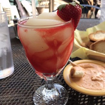Last Concert Cafe - Strawberry margarita at Sunday brunch's jam session out on the patio. - Tex-Mex Near Me - Houston, Texas